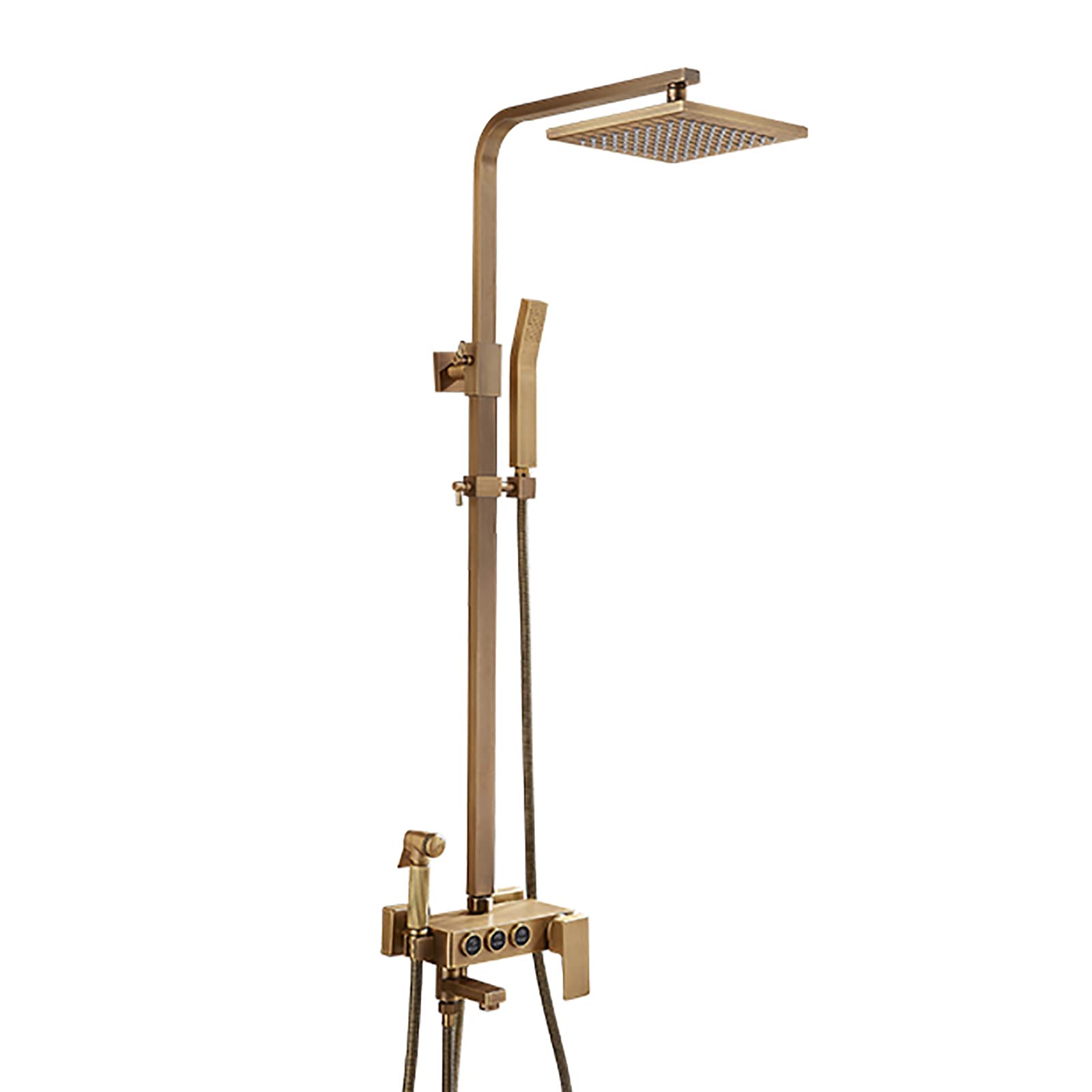 Système de douche antique pour une salle de bain style spa vintage