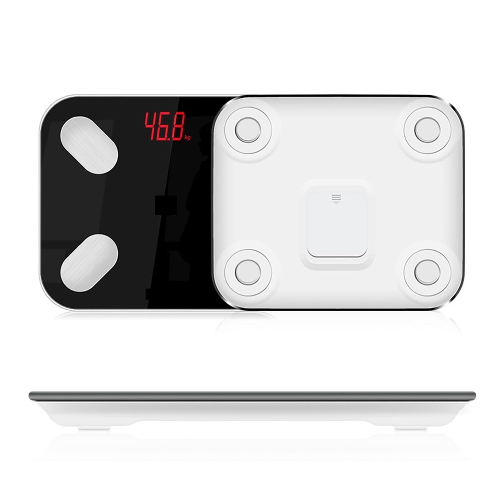Body Fat Scale Floor Scientific Smart Electronic LED Peso Digitale Bilancia Da Bagno Bluetooth Preciso E Facile Da Leggere(Black)