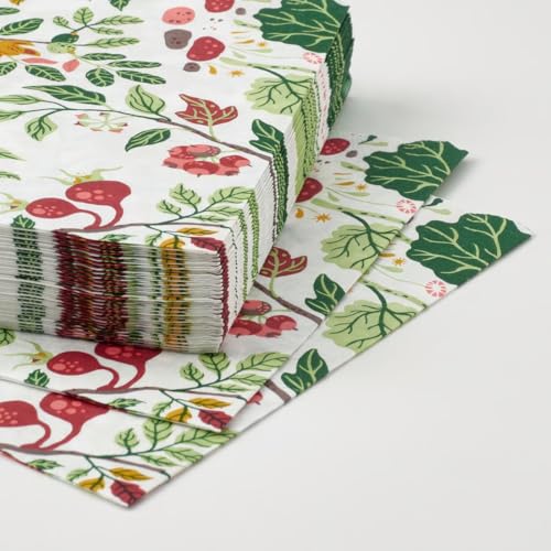 Image of IKEA HAVSBRAXEN Paper napkin, patterned multicolor, 33x33 cm (13x13 inch) (30 pack)