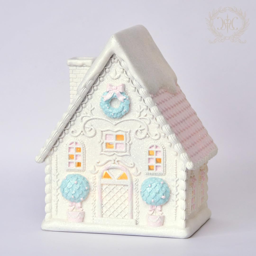 ハルモニア　クリスマスオブジェ　LEDジンジャーブレッドハウス　パステルスモール LEDジンジャーブレッドハウス/パステルスモール｜クリスマス雑貨の通販