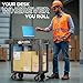Olympia Tools Convertible Utility Cart - 660 lbs Heavy Duty Plastic HDPE, 10 Tool Slots, 5'' Locking Swivel Wheels, Ladder Hook | 3 Shelf to Flat Top Workstation | Industrial & Maintenance Work Carts