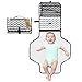 iZiv Tapis à Langer Portable pour Changer les Couches ou des Vêtements pour Bébé - Sac à Langer pour Voyage - Kit Matelas à Langer pour les Changements de Couches (Gris Rayure)