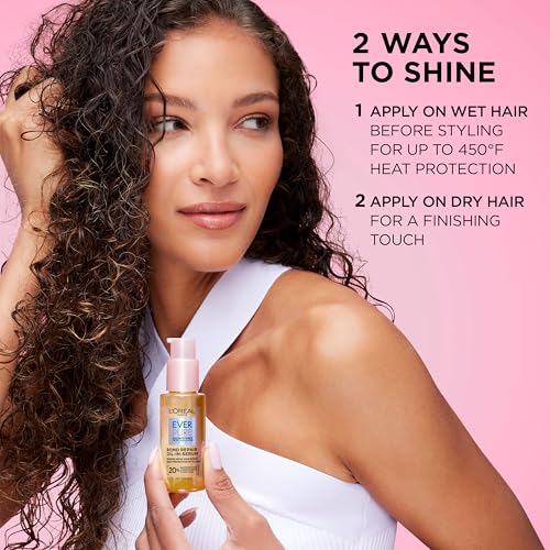 L'Oreal Paris Bond Repair Oil-in-Serum for Damaged, Color Treated Hair, Heat Protectant, Strengthens Weak Bonds, Intense Shine and Frizz Control, EverPure, 1.6 Fl Oz - Image 6