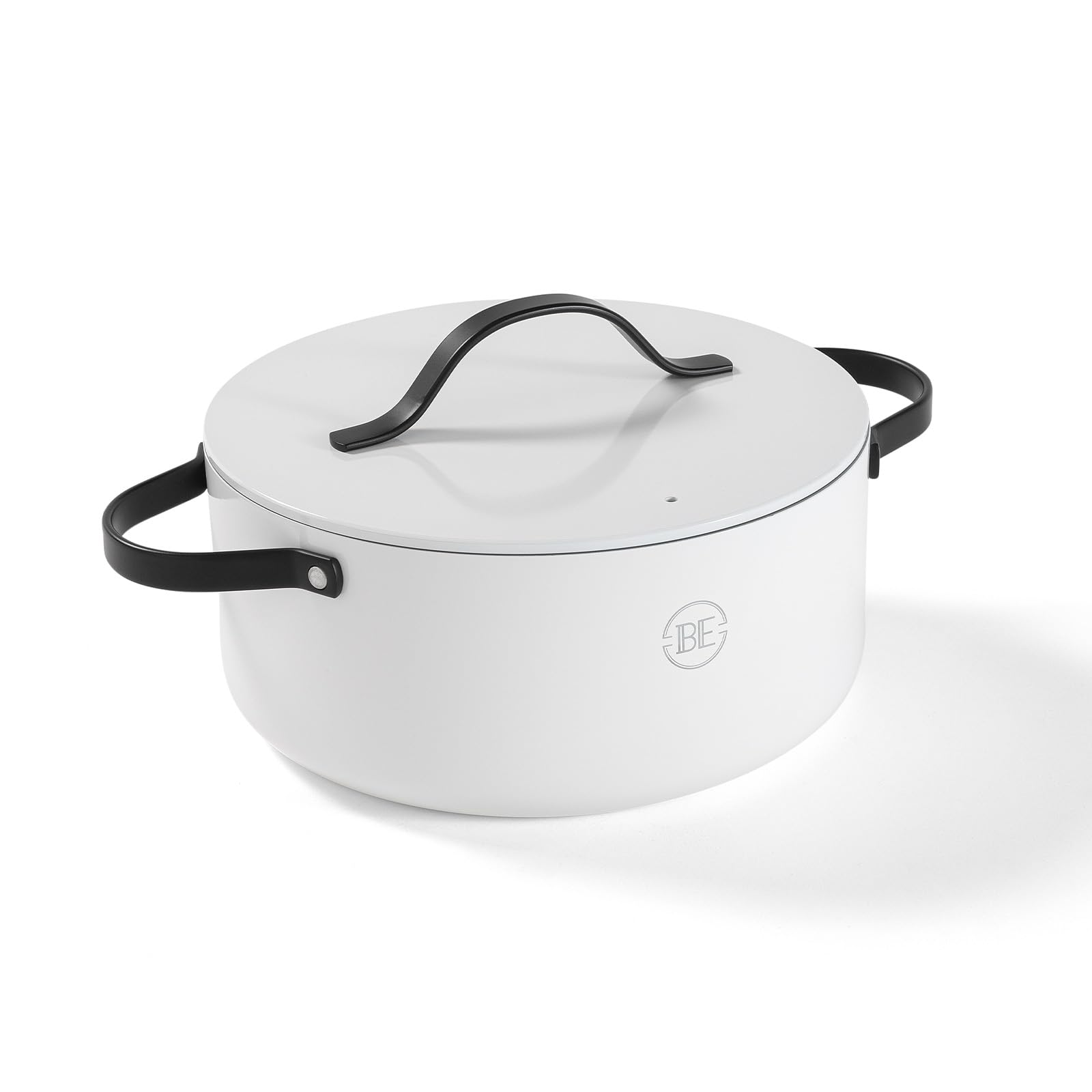 BE Living Essential Cooking Pot with Lid, diameter 24 cm, Non-Stick Ceramic Coating, Induction Compatible