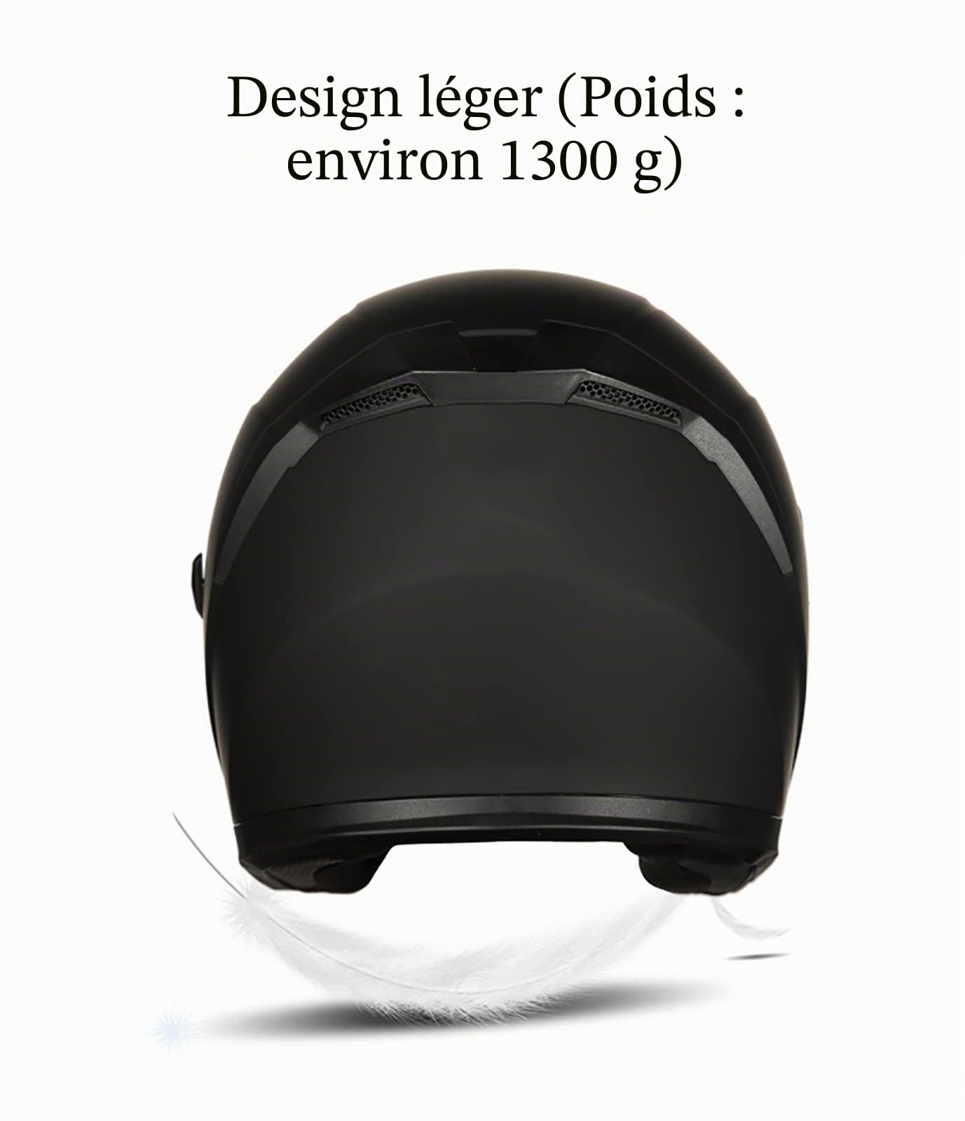 Casque de Moto Jet Adultes Ouvert Double Visière, Micro Intégré, ECE H, Taille M=57-58cm
