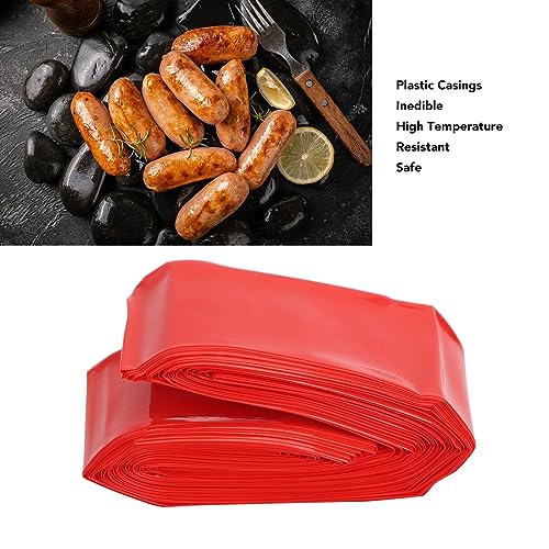 Inedible Sausage Casing Film, Plastic High Temperature Hot Dog Maker for Flavorous Homemade Sausages Snack Sticks Stuffer