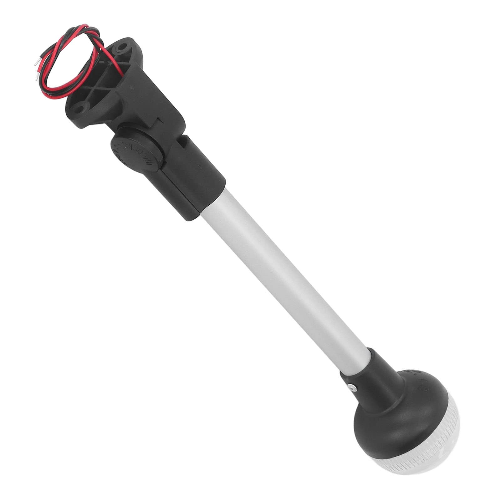 Faro d’ancora a LED da 12 pollici con visibilità a 360°, rivestimento anti-corrosione di grado marino, faro di navigazione con base pieghevole e regolabile per barca da pesca, CC