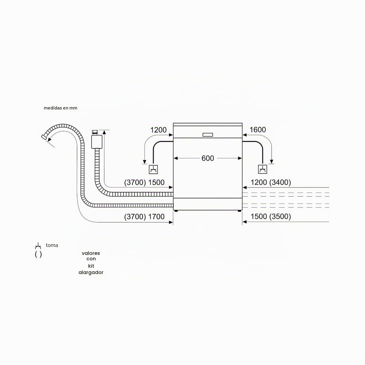 SIEMENS - Lavavajillas (60 cm, SN23HI02KE, iQ300, varioSpeed Plus