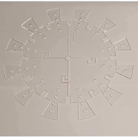 Clock Face Stencil,Clock Universal Clock Stencil with gaps for numerals for resin clock marking (30cm) Cover
