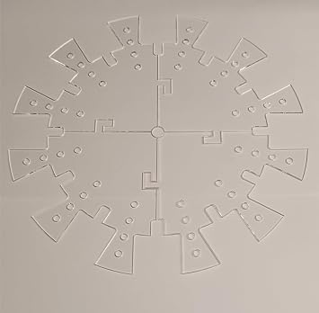 Clock Face Stencil,Clock Universal Clock Stencil with Gaps for Numerals for Resin Clock Marking 50cm
