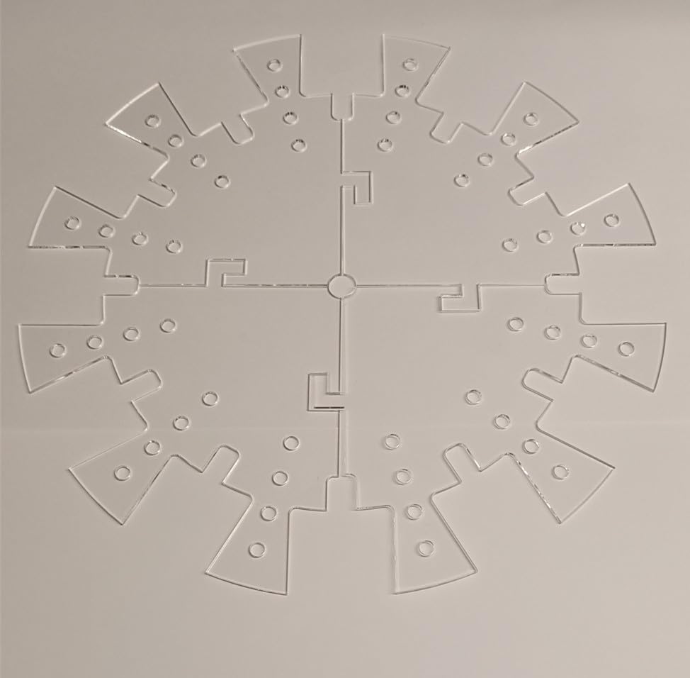 Clock Face Stencil,Clock Universal Clock Stencil with Gaps for Numerals for Resin Clock Marking (30cm)