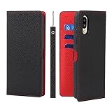 Ｈａｖａｙａ 対応 Basio active2 スマホケース ベイシオアクティブ2 ケース Basio active ケース 手帳型 本革 ストラップ au SHG12 SHG09 シンプルスマホ6 耐衝撃 A201SH docomo A404SH シャープ Sharp シンプルスマホ7 カバー SoftBank カード収納 スタンド機能 レザー-ブラック