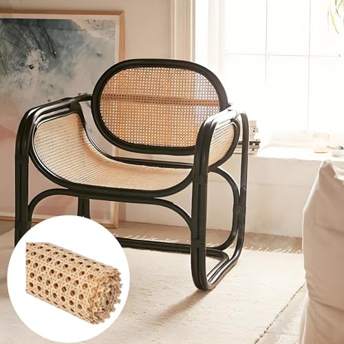 Mujiluxe Cane Webbing Rattan Roll, Gewebtes Offenes Rattan, Rattan Geflecht, Möbel Wiener Geflecht, für Caning Projekte, Heimdekoration,40 x 100cm