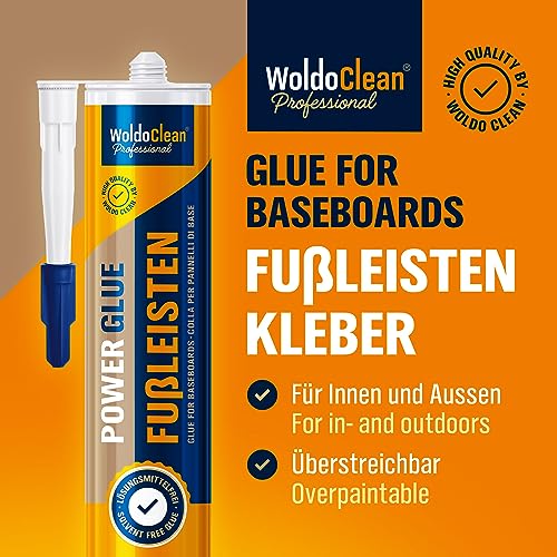 Montagekleber für Fussleisten & Sockelleisten 475g - starke Klebkraft für kraftvolle Befestigungen mit hoher Anfangshaftung