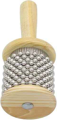 Miniatura 4 de Instrumento de madera de la percusión de la coctelera de la mano del estallido de Cabasa con los granos del metal