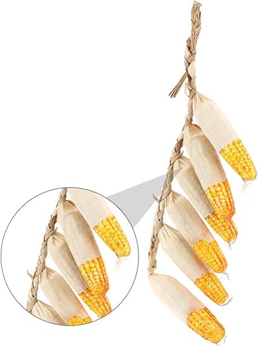 Miniatura 8 de 2 piezas de cuerda de maíz artificial, 6 brochetas de maíz falsas realistas, simulación de frutas, verduras, cuerda de fotos, accesorios para