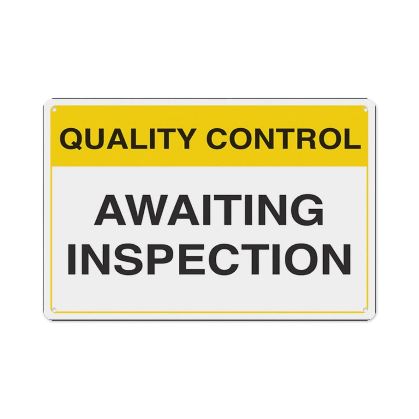 peiyeety Quality Control - Awaiting Inspection Aluminum Tin Warning Signs For Home Outdoor Garden 12X16 Inches