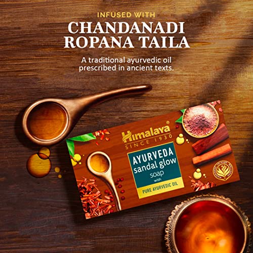 Himalaya Ayurveda Sandal Glow Soap, 75 gm (Pack of 4, 300 gm), Save on MRP - Image 4