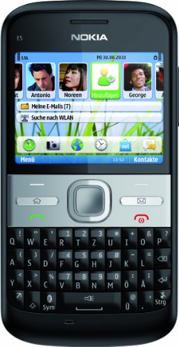Fotocamera da 5 megapixel Nokia E5-00 Smartphone (Display 6 cm (2,3 pollici), Bluetooth, Fotocamera da 5 Megapixel ), colore: Nero