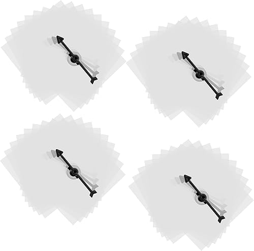 Sonarun Paquete de 40 hilanderos transparentes de borrado en seco con flechas giratorias, giratorios transparentes para escuela, aula, herramientas