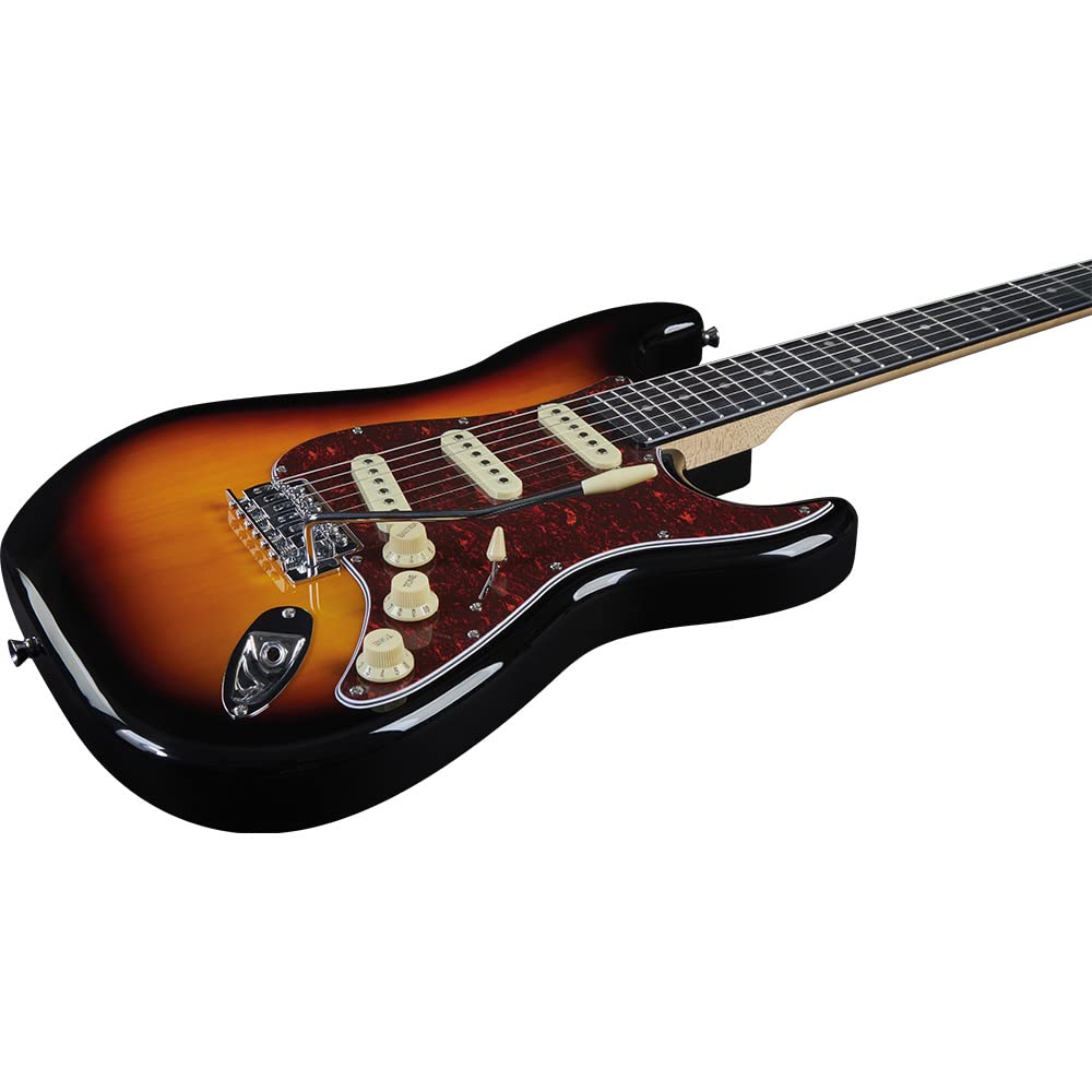 EKO GUITARS – S‑300 Sunburst, Guitare Électrique Corps Peuplier, Manche Érable, Touche Résine, Micros S‑S‑S, Volume et 2 Tons, Sélecteur 5 Positions, Tremolo, Sunburst