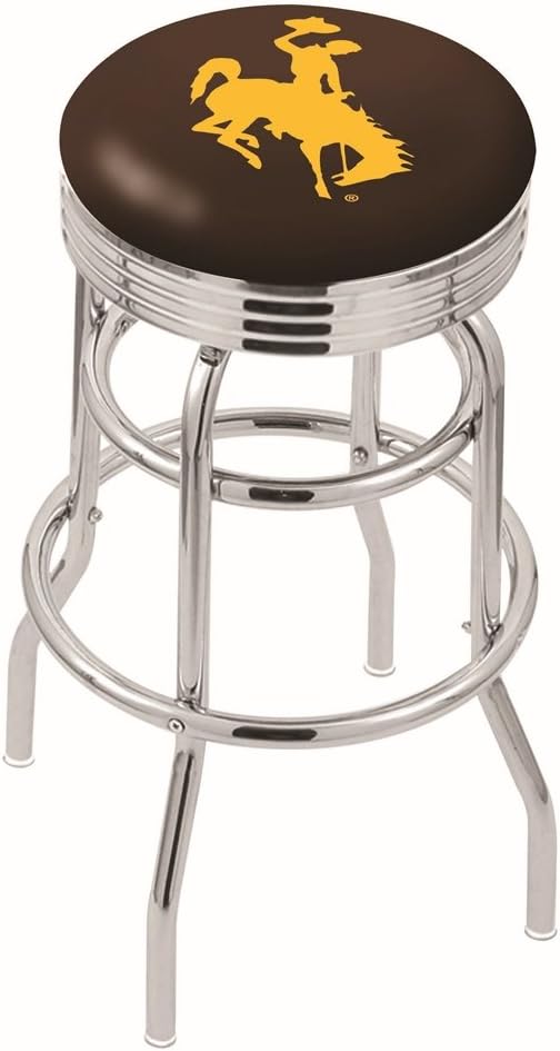 Holland Bar Stool L7C3C University of Wyoming Swivel Counter Stool, 25"