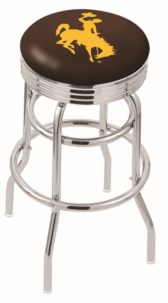 Holland Bar Stool L7C3C University of Wyoming Swivel Counter Stool, 25