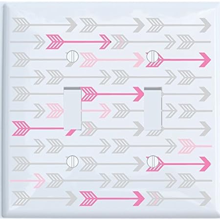 Navy & Grey Arrow Switch Plates - Woodland Nursery Decor For Boys/Girls (Standard Size)