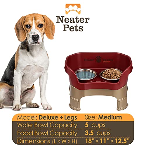 image for Neater Pet Brands Neater Feeder Deluxe Mess Proof Dog Bowls Elevated M