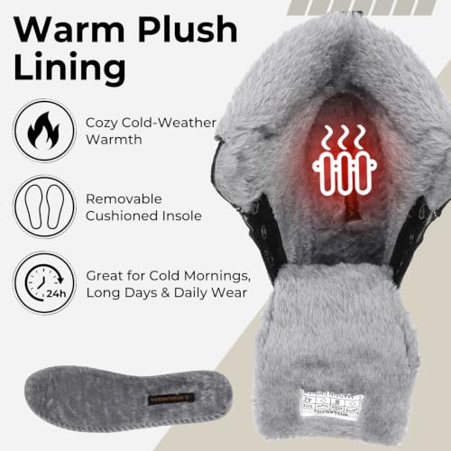 Image of Mishansha Men's Waterproof Snow Boots, Insulated Winter Hiking Boots