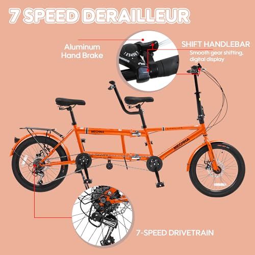 BGGFNZ Folding Tandem Bike