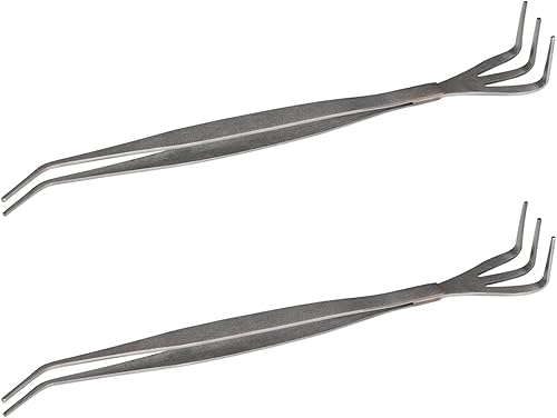 2 pinzas para bonsái, rastrillo para bonsái, rastrillo de raíz de acero inoxidable, 2 en 1, herramienta para aflojar la tierra del árbol bonsái,