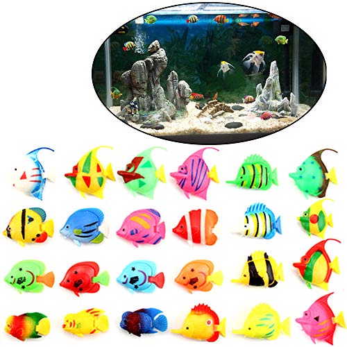 Pesci Decorativi Per Acquario - 21 Pezzi Colorati, In TPE, Galleggianti E Realistici - Foto 5