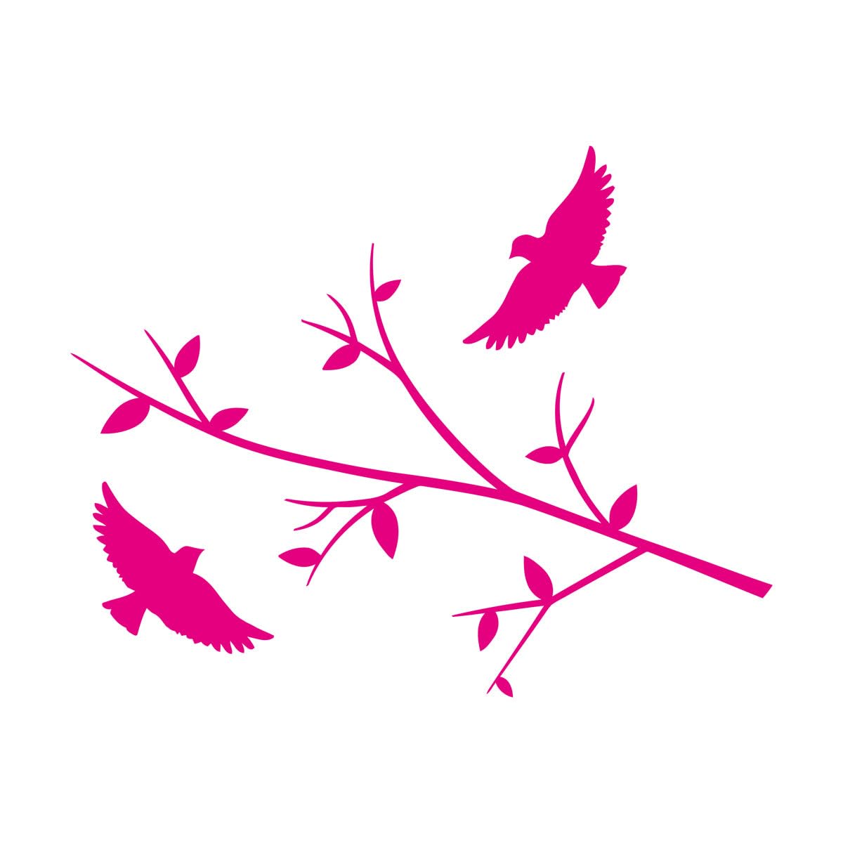 Vinyl Wall Stickers Birds Tree Branch Freedom Bedroom 81x104.7cm Easy Installation Extra Large Rosered — image 1