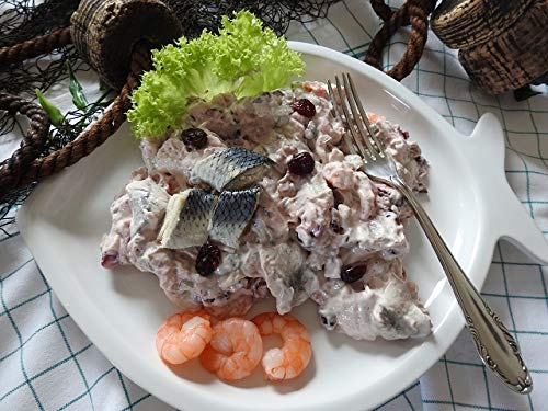 GreetFish Usedomer Fischerschmaus, Bismarckhering, Garnelen, Fischsalat nach traditionellem Rezept, 500g