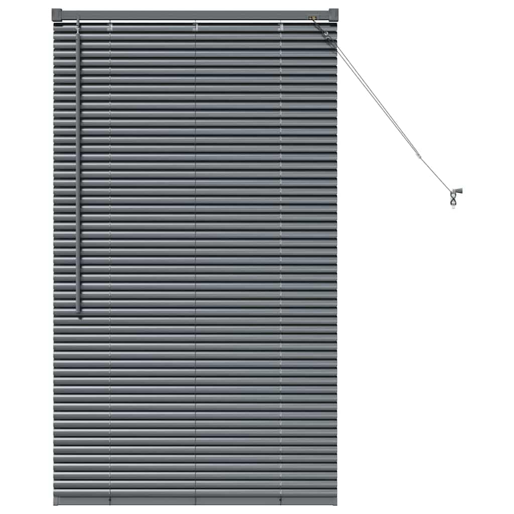 Vidaxl Venetian Blinds Manual Dark Grey 130 X 75 Cm Aluminium
