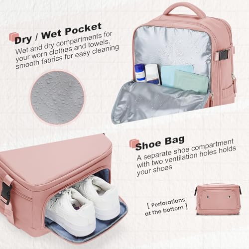 Image of Vacuum Travel Backpack with Pump for Women Men, Carry on Air Backpack for Flight Approved with Compression Bag, Personal Item Luggage Backpacks