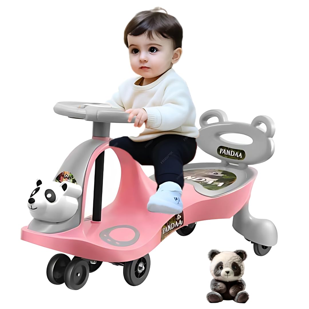 Mapache Panda Magic Swing Car for Kids | 360° Rotating Baby Car | Kids Ride on Toy Car | Durable & Vibrant Design with Music & Lights | Indoor & Outdoor Use Kids Car with Wide seat | 3+ Years (Pink) (B0DJBVK2ZV) Amazon Price History, Amazon Price Tracker