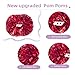 Aimengyingaizimo 2 Pack Pom Poms Cheerleading, Cheerleading Pom Poms for Girls with Baton Handle, Cheer Pompoms for Sports Team Spirit Cheering, Pompoms Cheerleader Kids (Red, Upgraded Version)