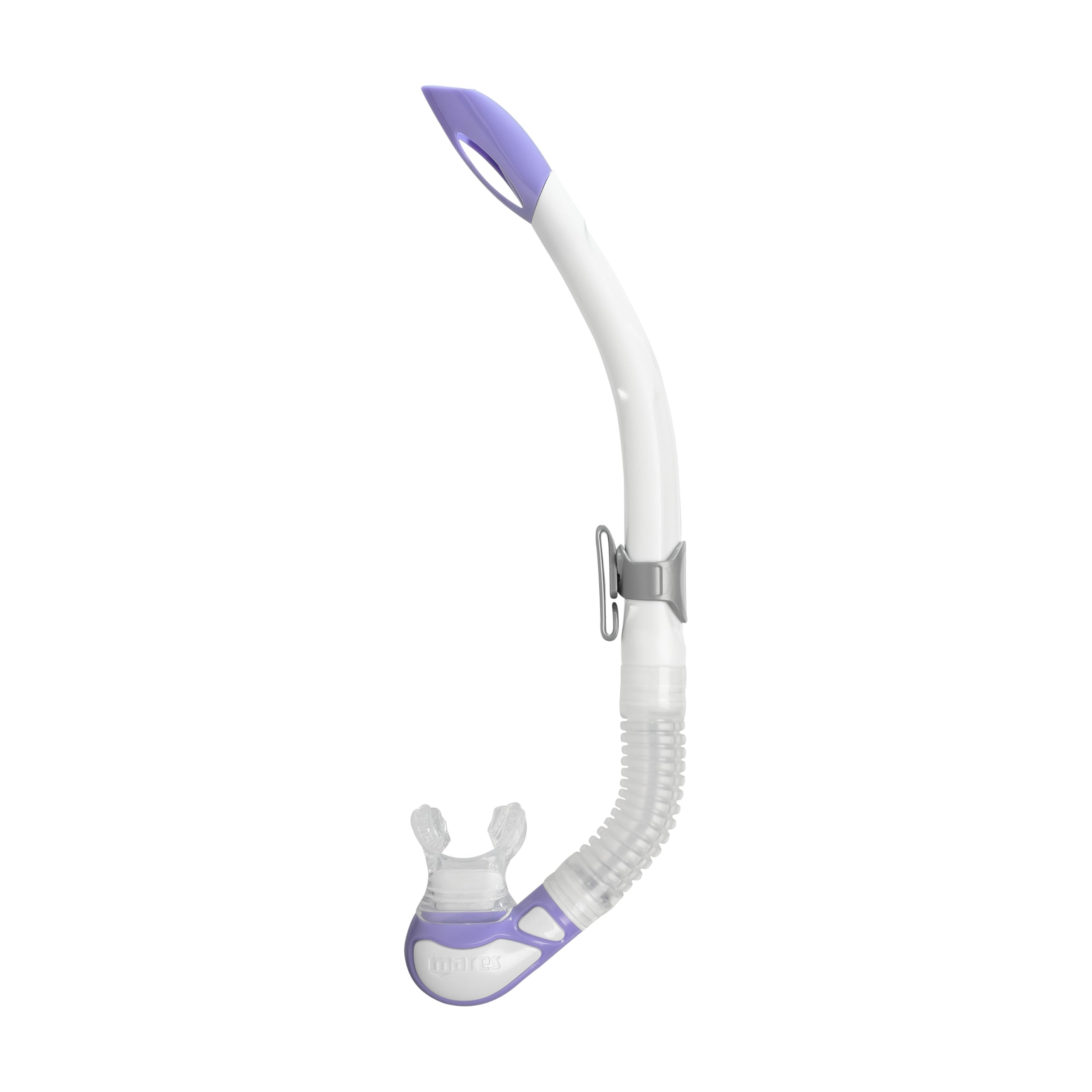 Mares Bay - Adult Diving Snorkel with Quick Purge Valve, Soft Silicone Mouthpiece and Sliding Mask Clip