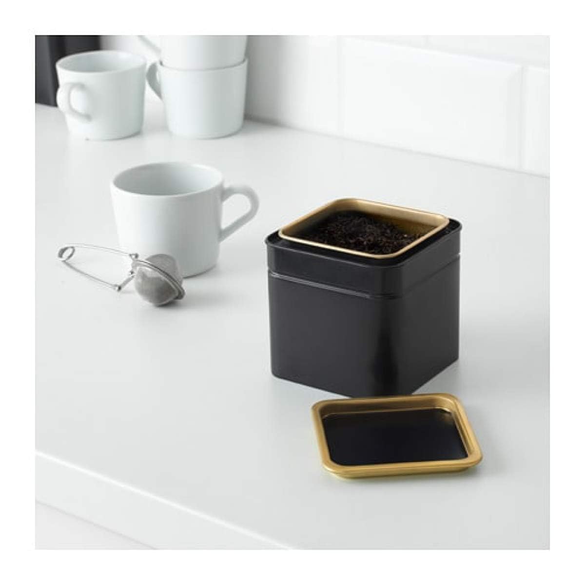 IKEA Blomning 203.732.06 Coffee / Tea Canister 4 x 4 x 4 Home & Kitchen