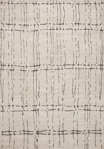 Image of Loloi Darby Collection DAR-06 Sand /Dk. Grey 7'-10 inch x 10' Area Rug