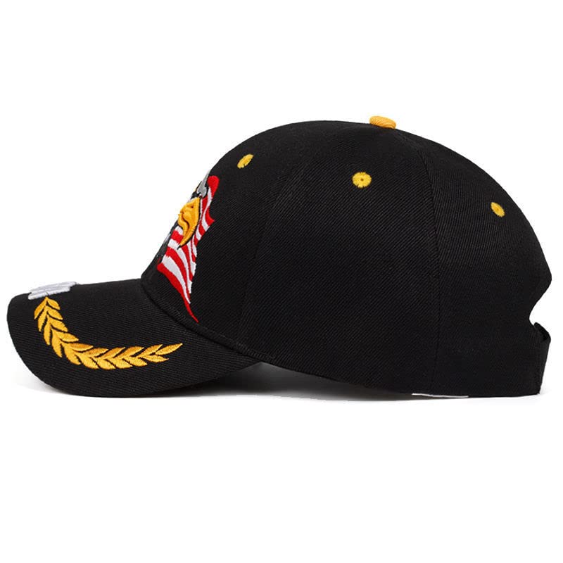 Image of USA Flag Baseball Cap American Patriotic Trucker Hat Father Dad Mother Mom Adjustable Sportswear Hat for Men Women Adults