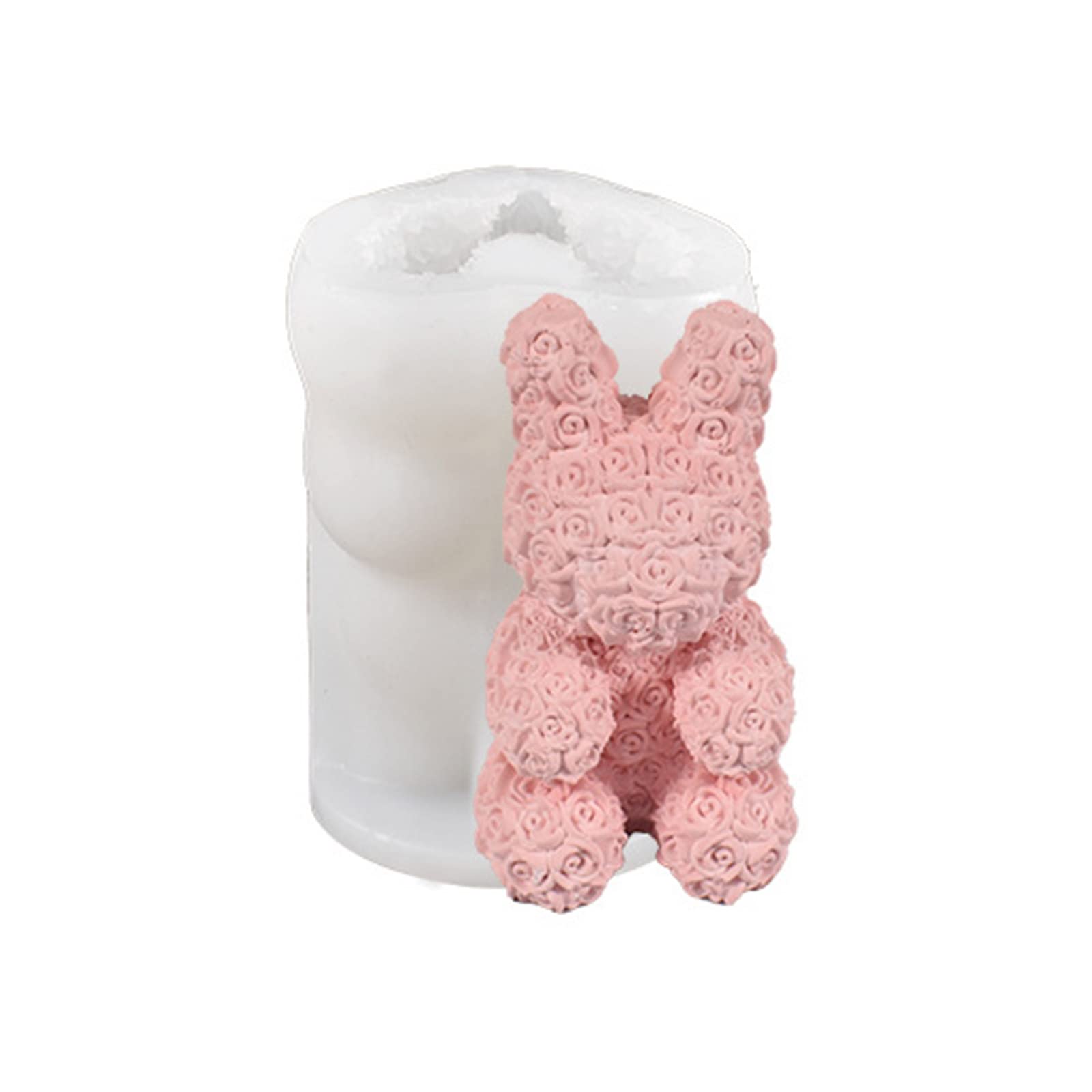 Moule en silicone ours en rose pour fabrication de moules de décoration