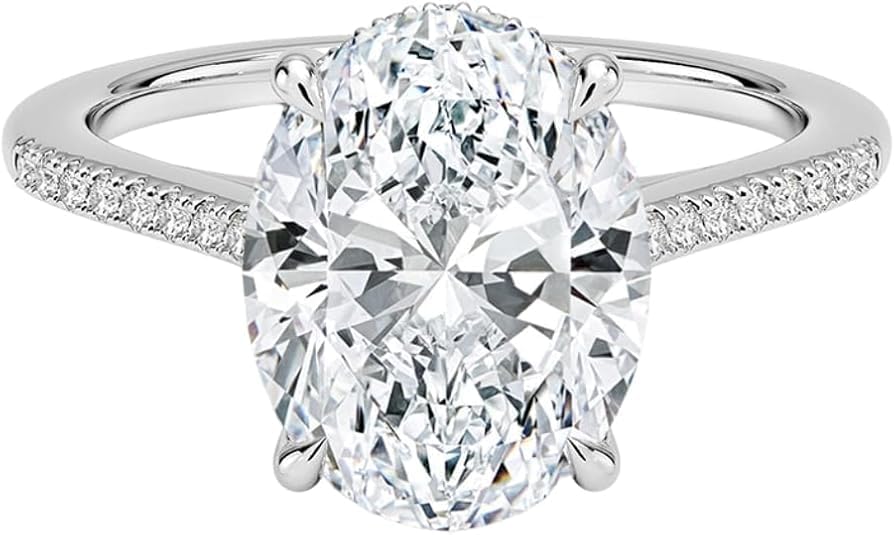 PURE STAR 3 CT IGI Certified Lab Grown Diamond Ring 10K 14K 18K Solid Gold Accent Hidden Halo Lab Grown Diamond Engagement Ring Christmas gift for Women (Color:E-F, Clarity:VVS-VS)