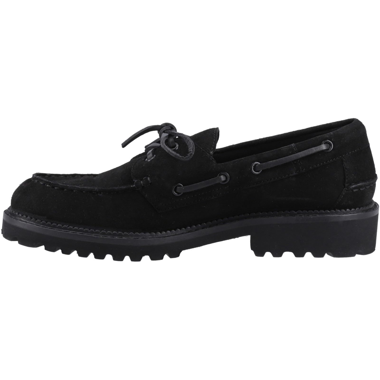 Hush Puppies Women's Geri Lace Loafer, Black, 6 UK