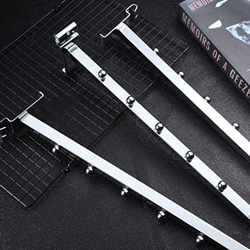 Oudain 6 Ball Waterfall For Grid Wall And Wire Grid Wall Hangers Gridwall Hooks For Displaying Clothing Retail Shirt Grid Wall Accessories Housewares, 15.75 Inch (Silver, 5 Pack) #TOP6
