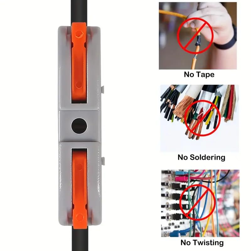 Image of XELYTON Wire Clip Connector, Universal Connection Terminals, Circuit Inline Splices Electric Connectors, Quick Connect & Freely Assemble Electrical Splicing Kit for Compact (1 In 1 Out, 20)