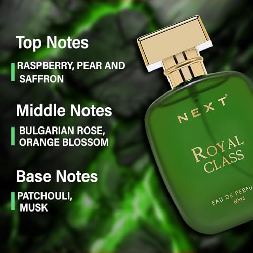 Image of Next Care Royal Class Perfume for Men & Women 60ml | Bulgarian Rose, Saffron, Woody Fragrance Eau De Parfum (EDP) | Long Lasting & Everyday Wear | Birthday Gift for Man & Woman, Unisex