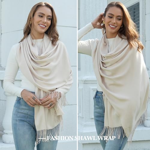 Image of Pashmina Scarf and Shawl - Soft Women Pashminas Wrap for Wedding Evening Party dresses